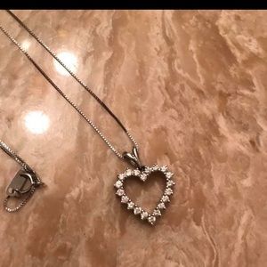 Kay Jewelers Diamond Heart Necklace White Gold